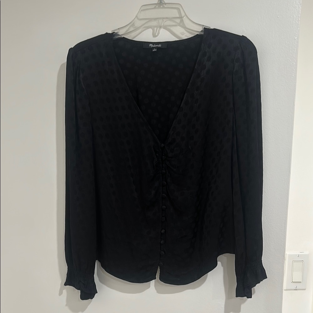 Black Button-Up Blouse